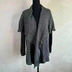 Abercrombie & Fitch A&F Open Knit Cardigan Gray Grey Women Size M